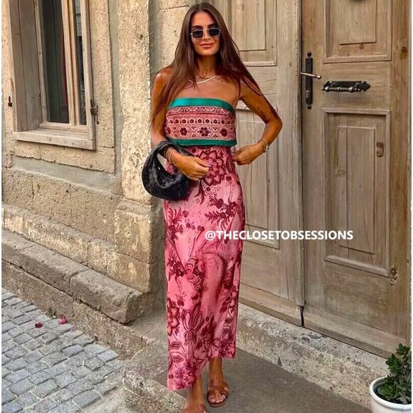 ZARA BLOGGER FAVE!!! Strapless Midi Dress NWT LAST ONE!!! - Picture 6 of 16